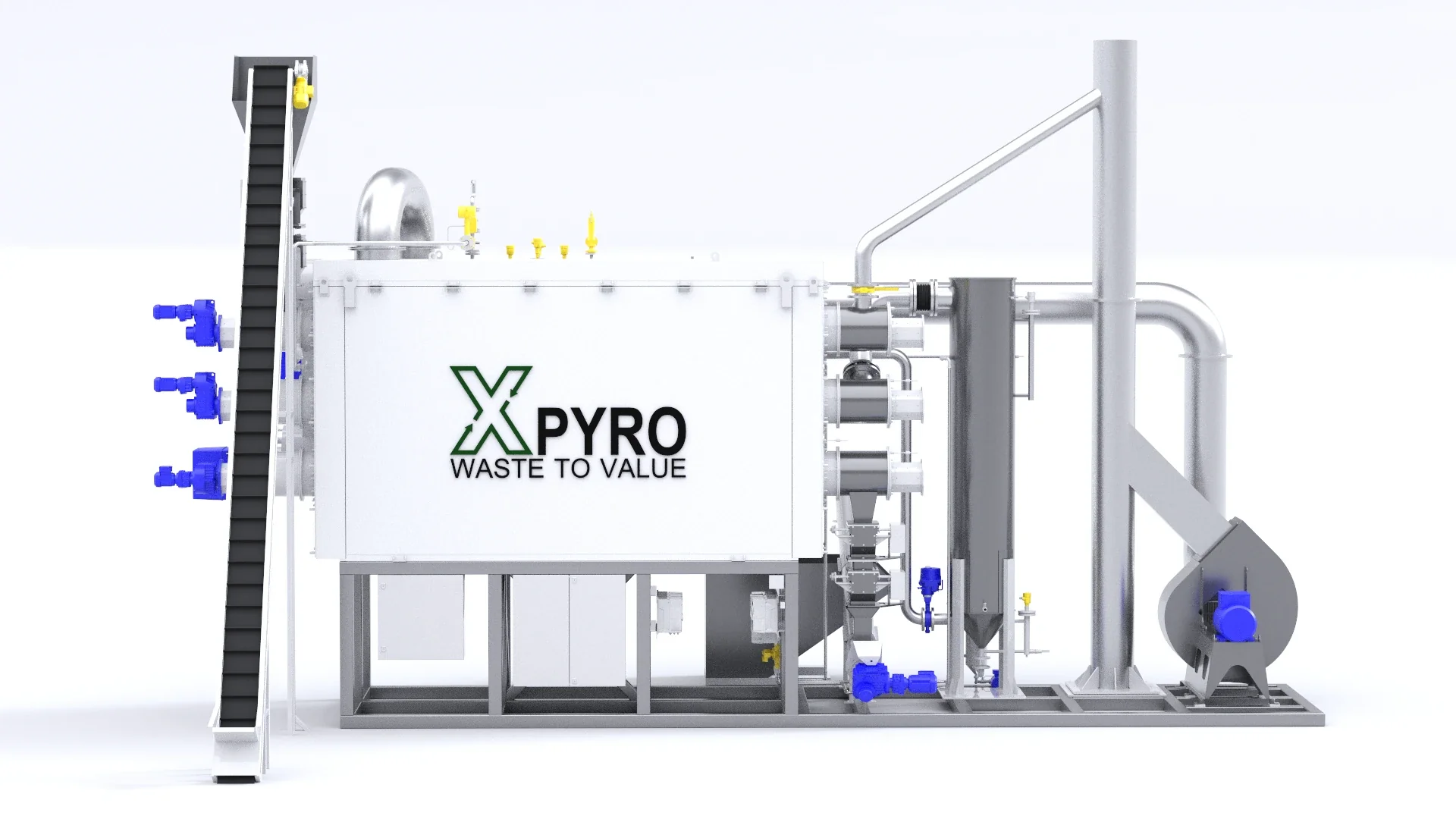 3D model of the XPYRO pyrolysis plant